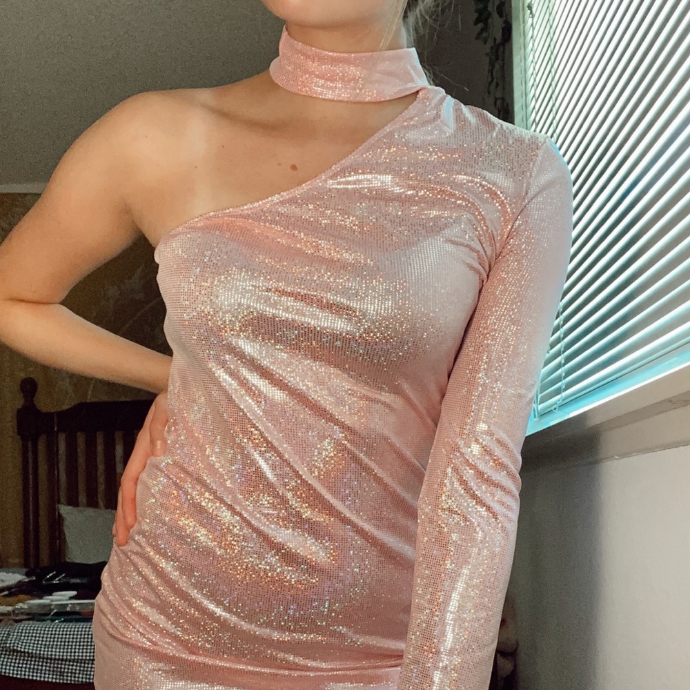 SHEIN Sparkle Choker Dress
